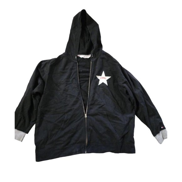 TOMMY HILFIGER Women's  Black Full Zip Hooded Jacket  XXXL 3X Plus - Picture 1 of 3